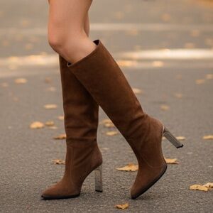 Black Suede Studio Grand Tall Boot